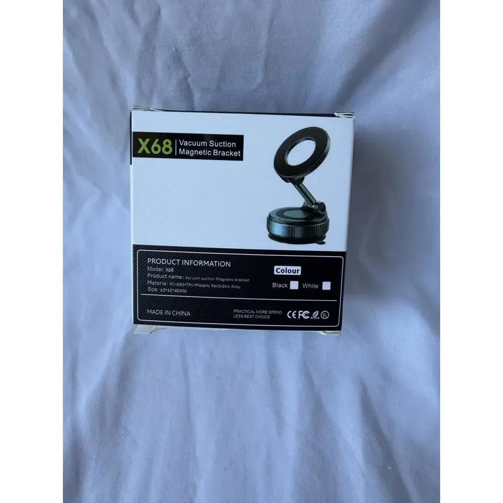 X68 Magnetic Phone Mount Vacuum Suction Bracket 360° Rotate Dashboard Stand